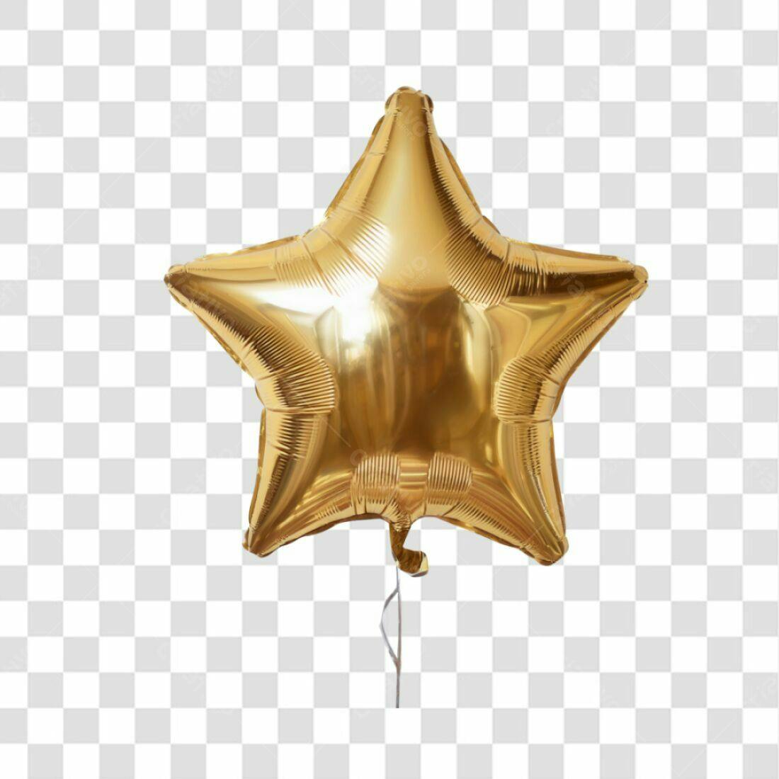 Icone Estrela Ouro Festa PNG com fundo transparente