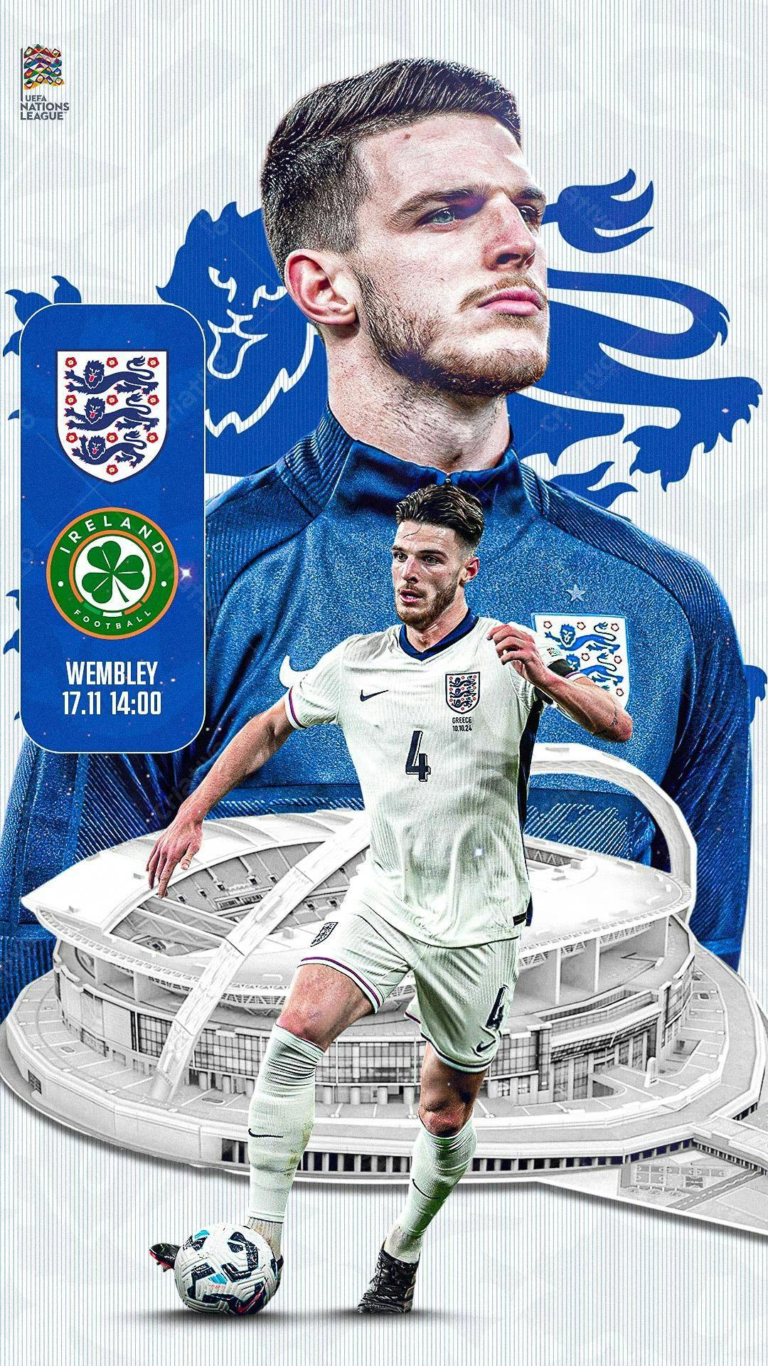Flyer Inglaterra x Irlanda PSD Editável