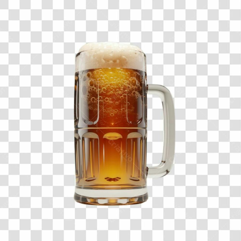 3D Render Copo De Cerveja Bebida Elemento Ícone Psd Png