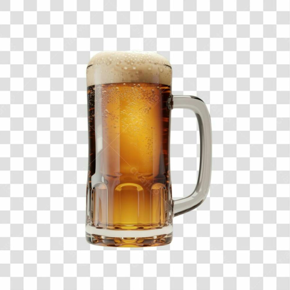 3D Render Copo De Cerveja Bebida Elemento Ícone Psd Png