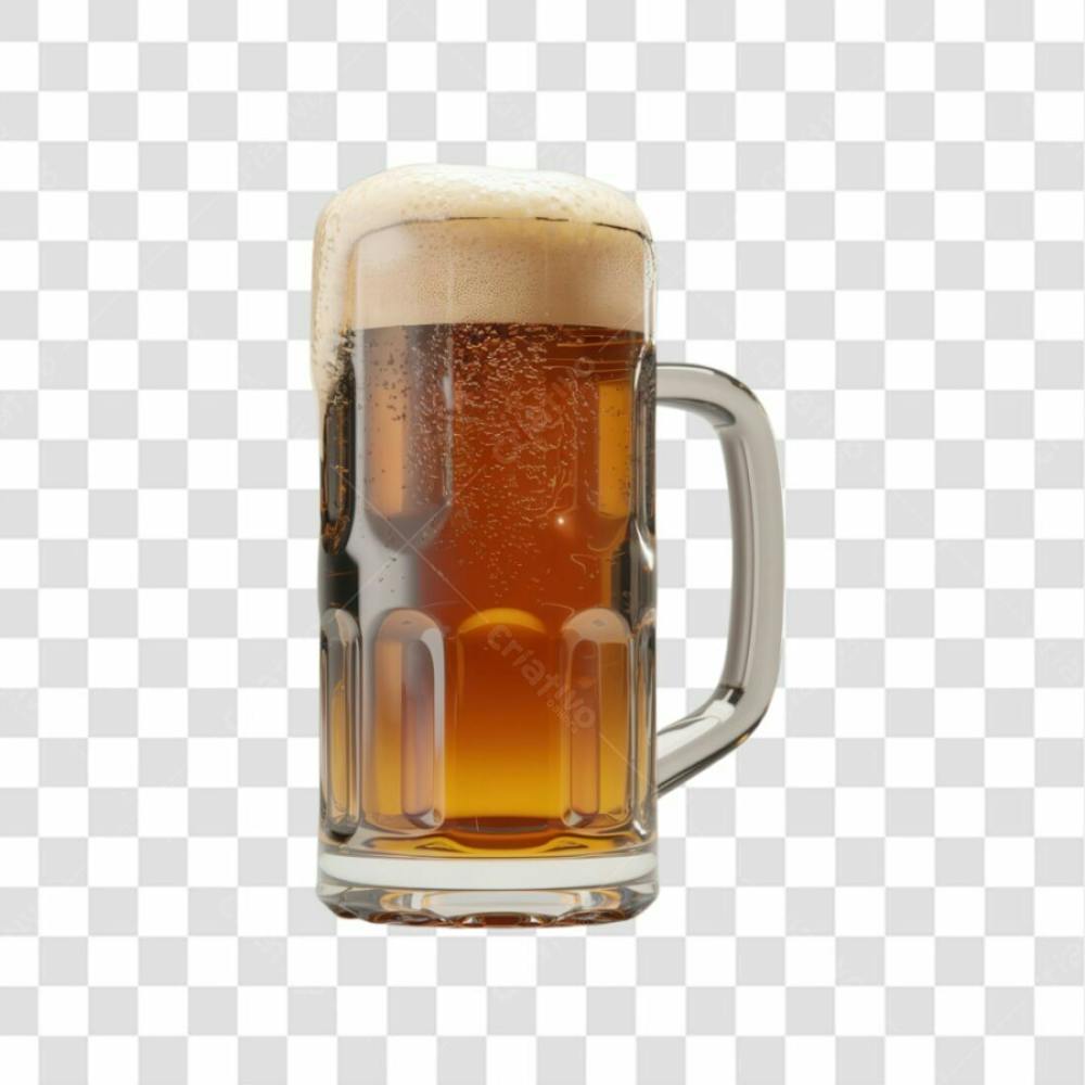 3D Render Copo De Cerveja Bebida Elemento Ícone Psd Png