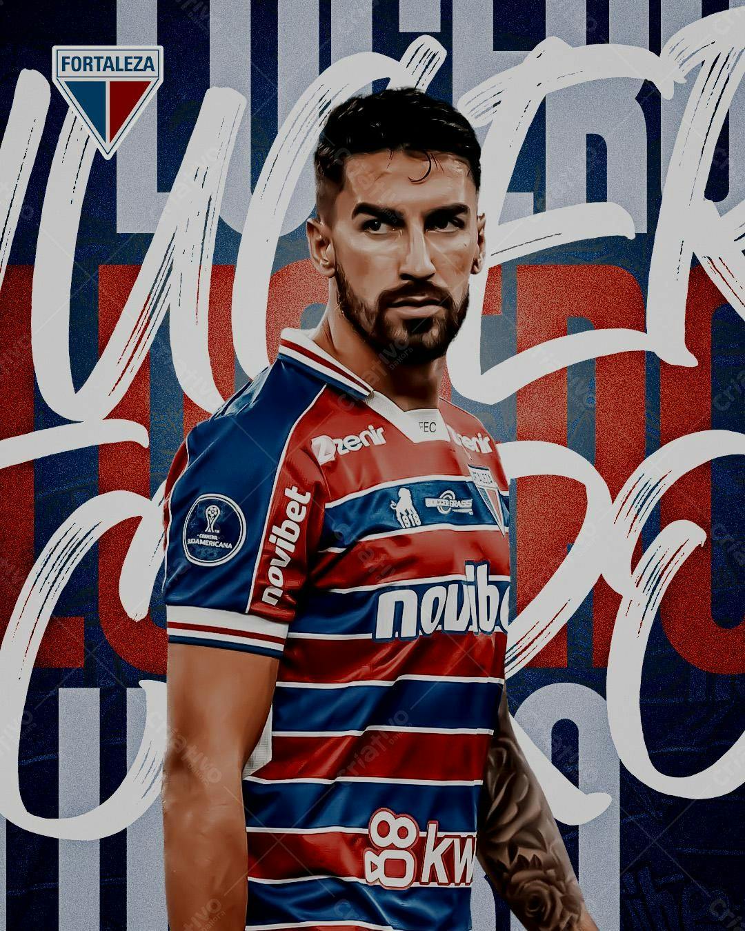 Poster jogador de futebol Fortaleza EC PSD Editável
