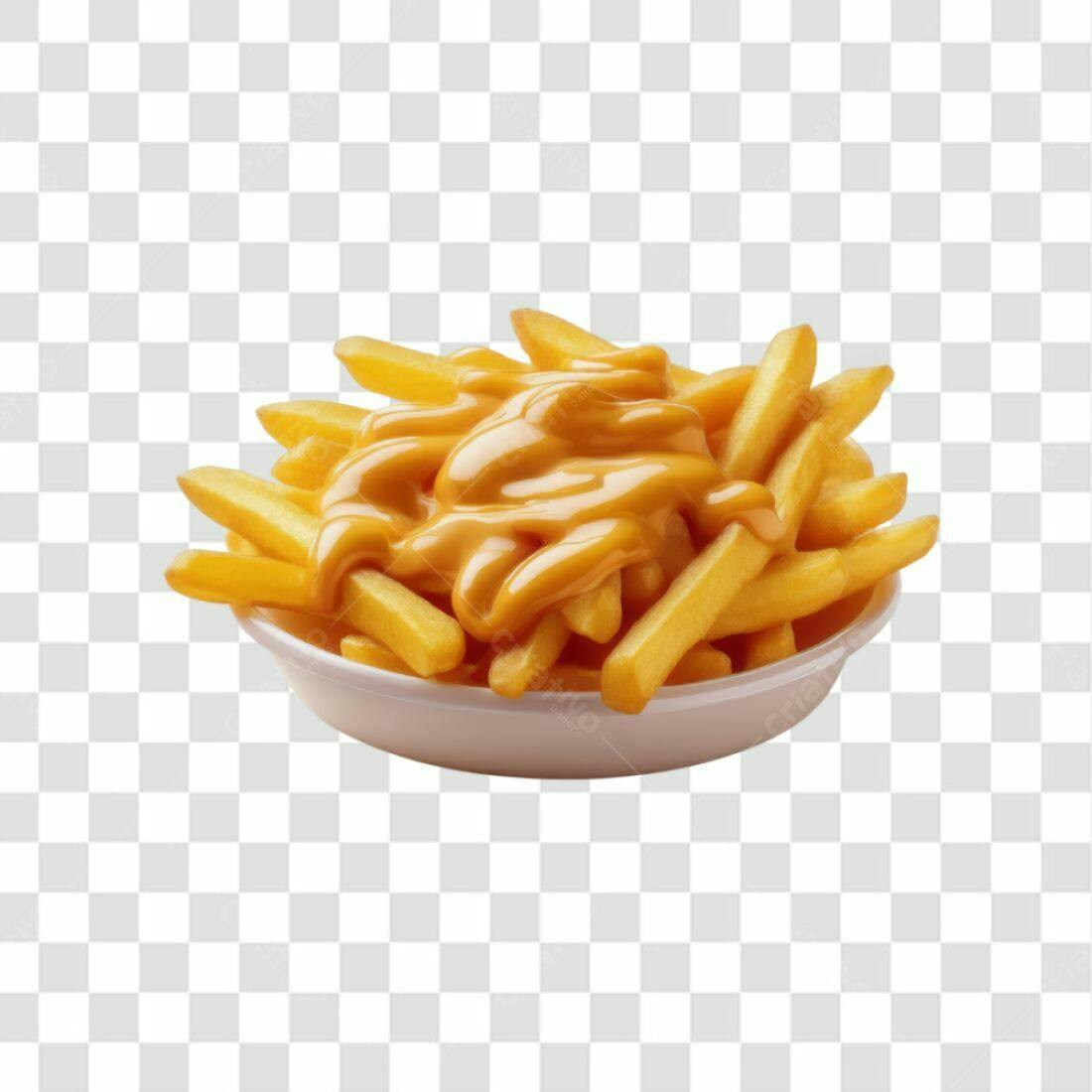 Imagem Batata Frita com Queijo PNG com fundo transparente