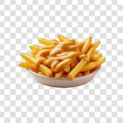 3D Render Batata Frita Elemento Ícone Psd Png