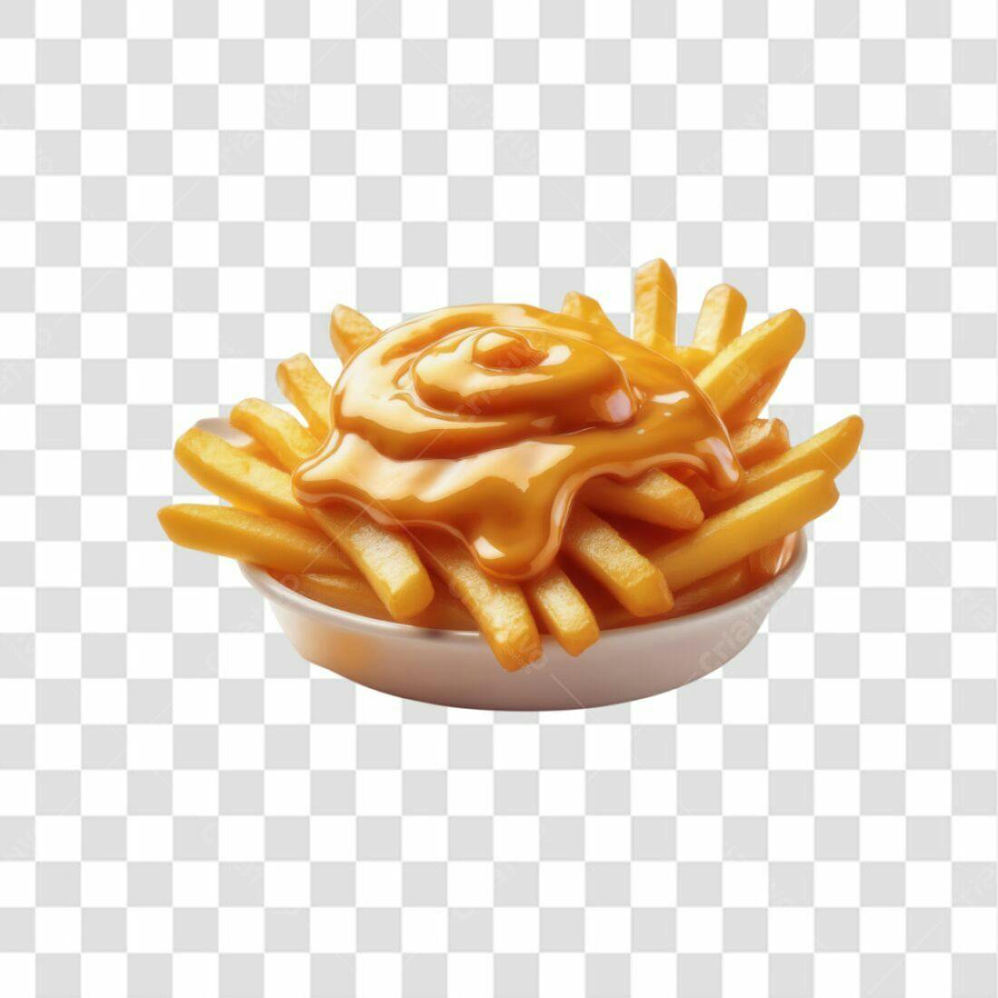 Icone Batata Frita com Queijo PNG com fundo transparente