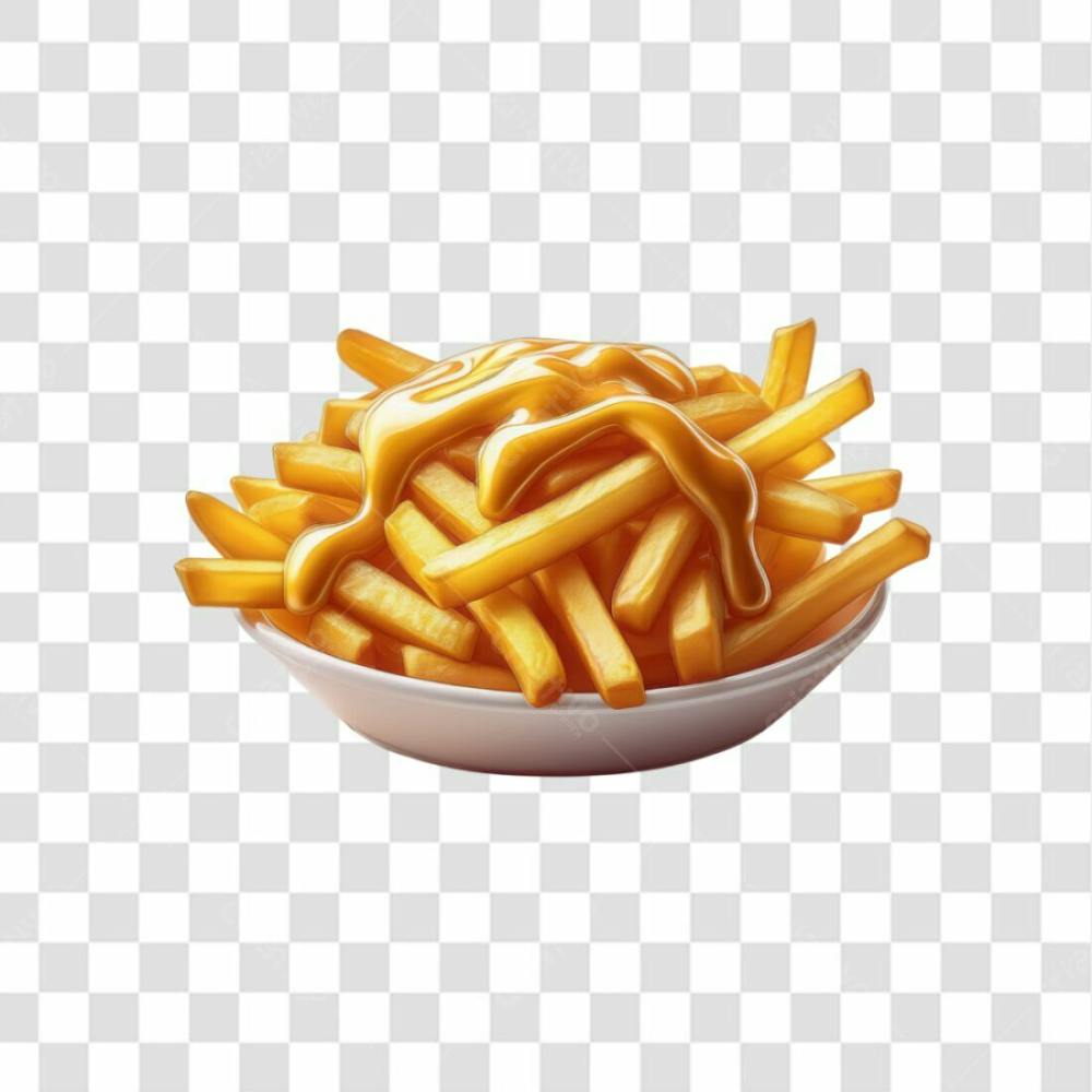 3D Render Batata Frita Elemento Ícone Psd Png
