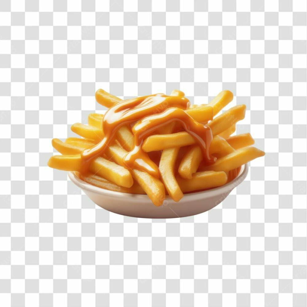 3D Render Batata Frita Elemento Ícone Psd Png