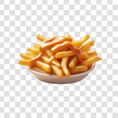3D Render Batata Frita Elemento Ícone Psd Png