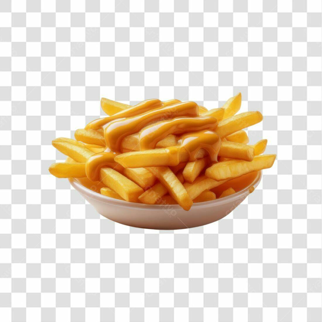 Icone Batata Frita com Queijo PNG com fundo transparente