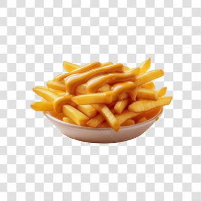 3D Render Batata Frita Elemento Ícone Psd Png