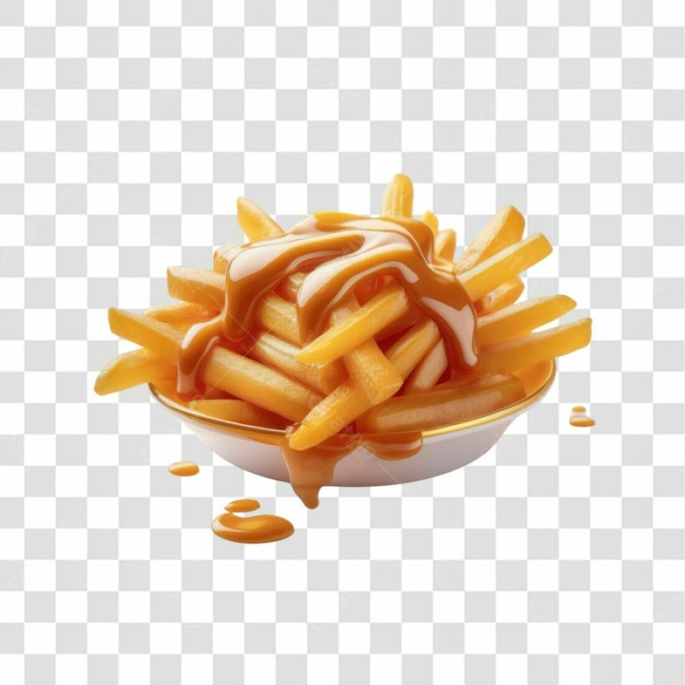 3D Render Batata Frita Elemento Ícone Psd Png