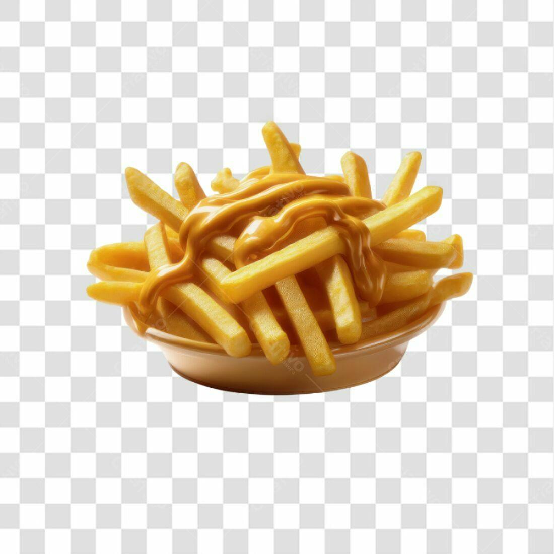 Icone Batata Frita com Queijo PNG com fundo transparente