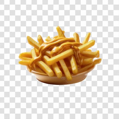 3D Render Batata Frita Elemento Ícone Psd Png