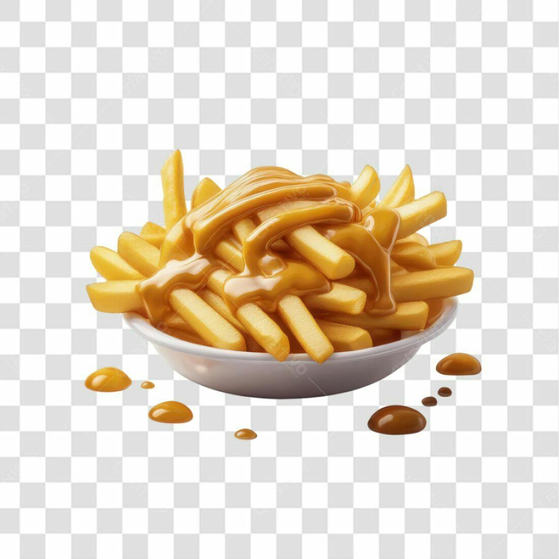 Icone Batata Frita com Molho PNG com fundo transparente