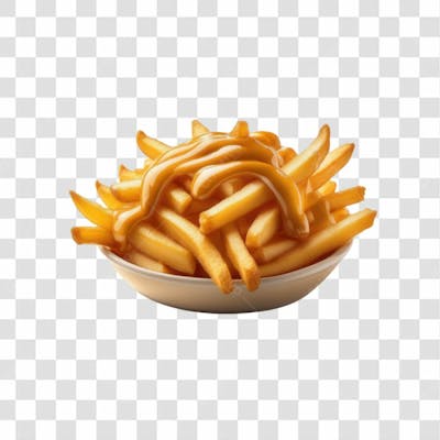3D Render Batata Frita Elemento Ícone Psd Png