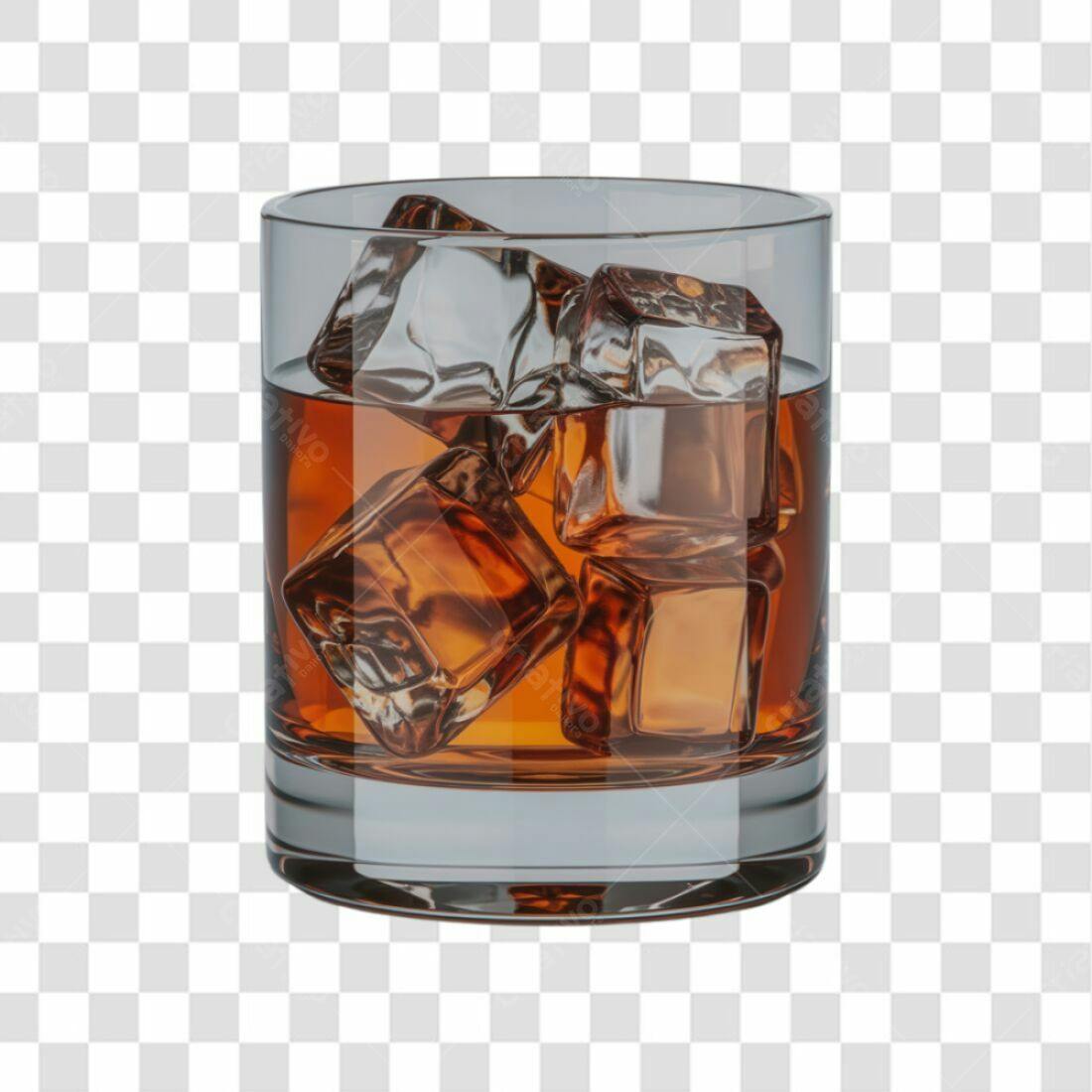 Icone bebida whisky com gelo PNG com fundo transparente
