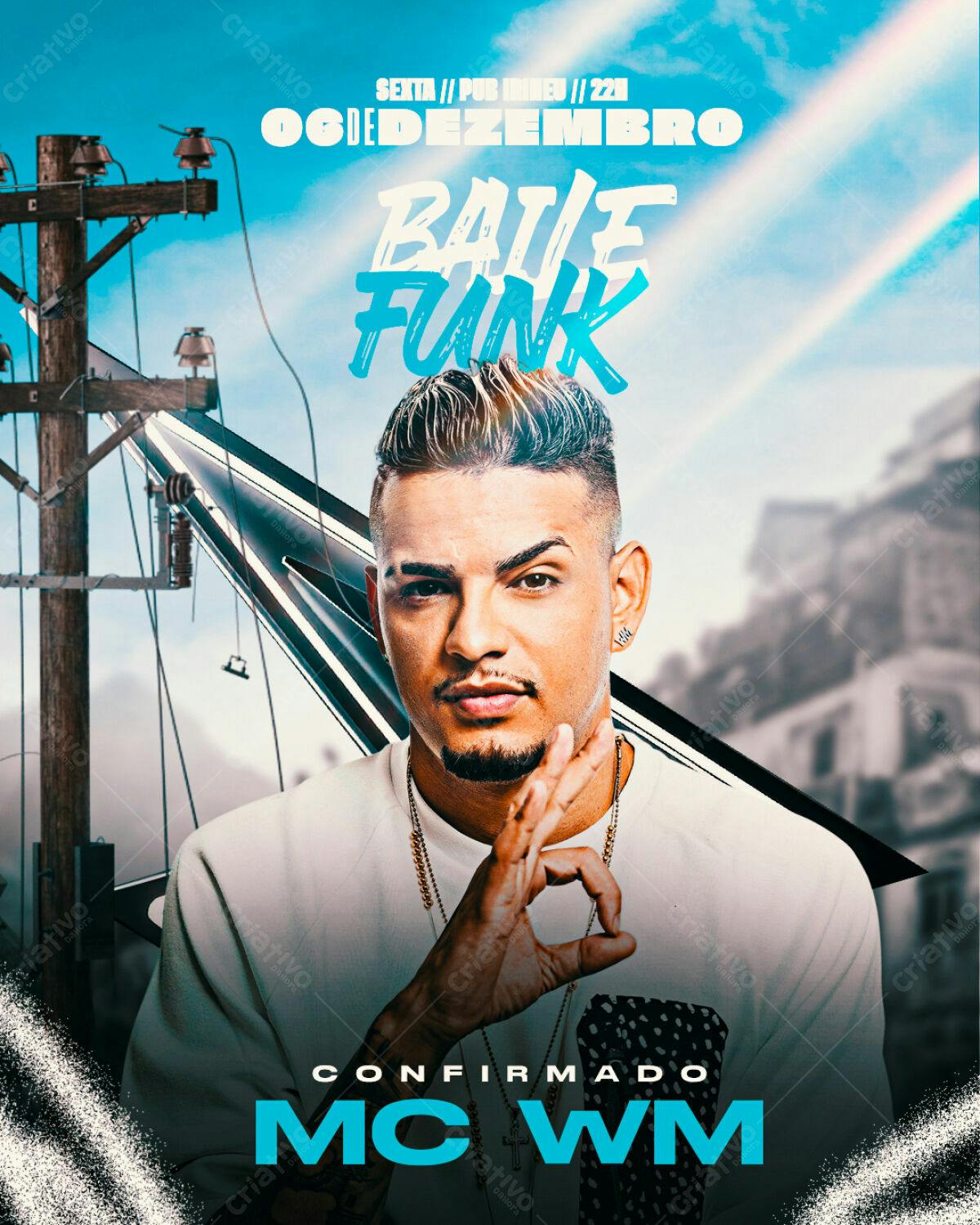 Flyer Baile Funk PSD Editável