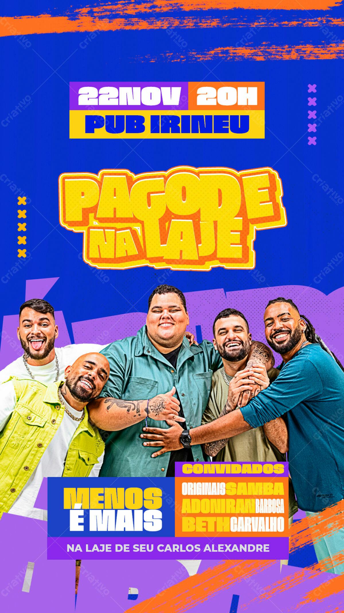 Flyer Pagode na Laje PSD Editável