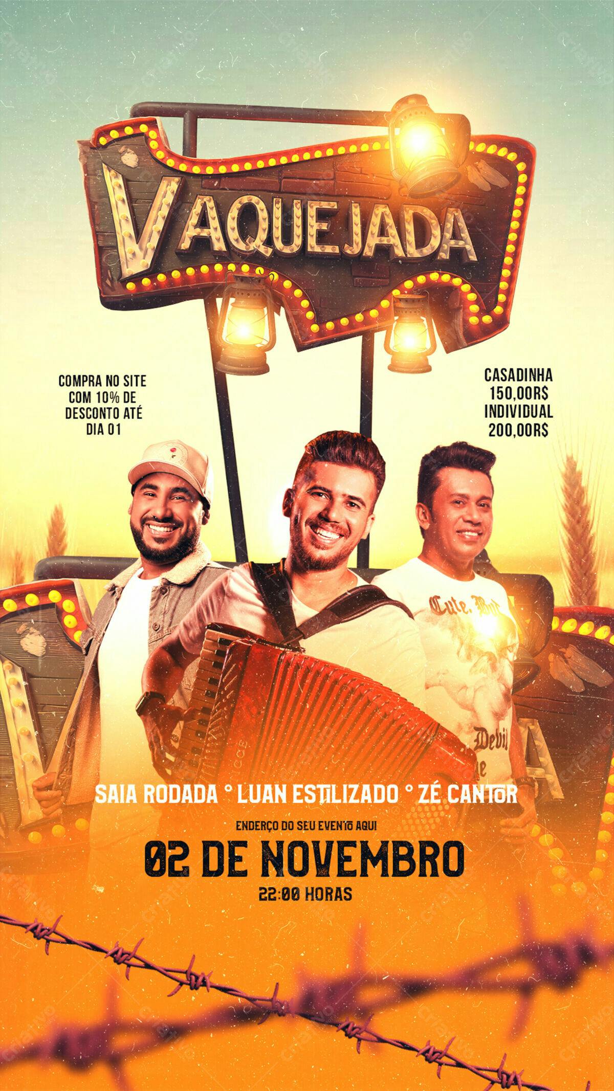 Flyer Vaquejada PSD Editável