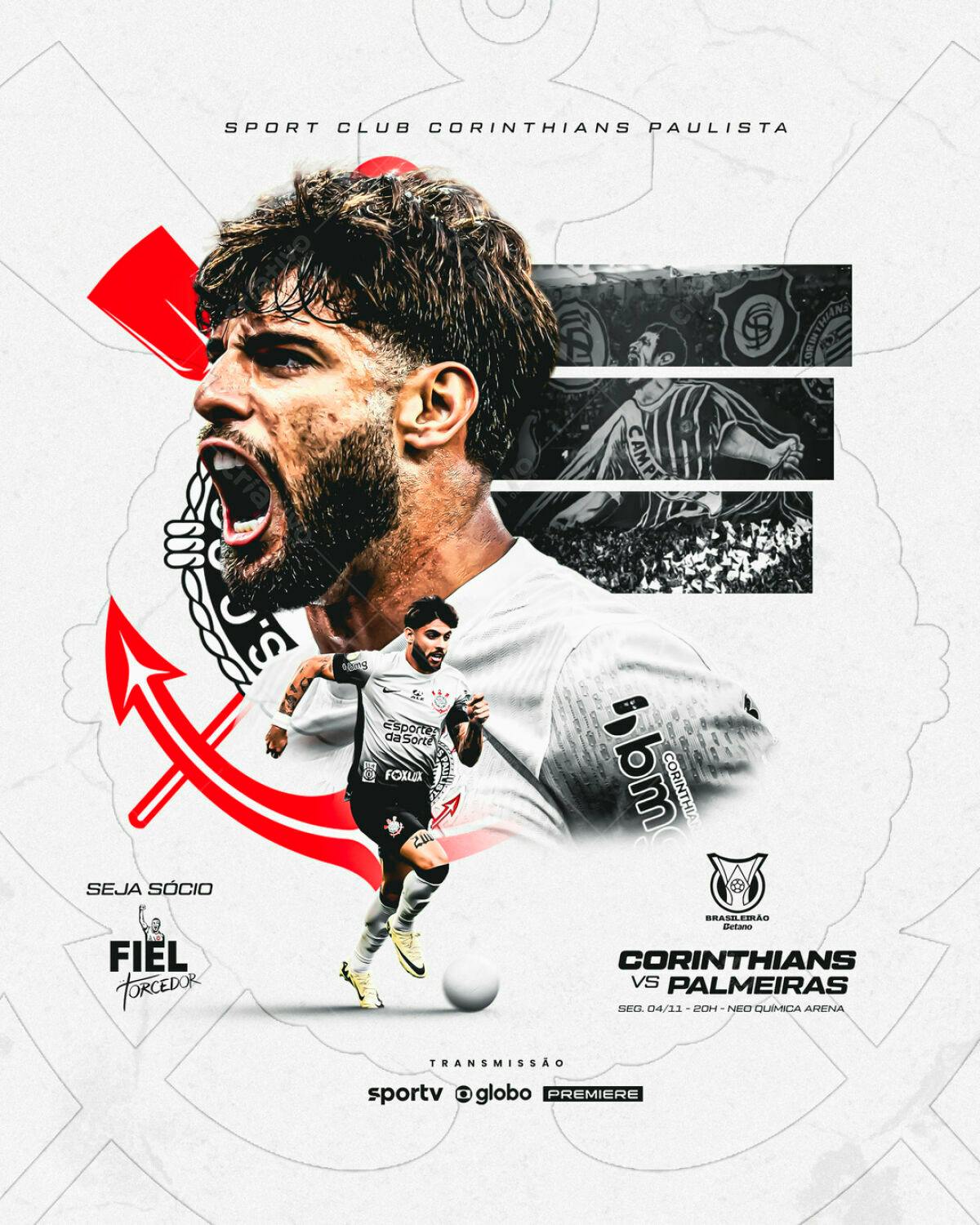 Flyer Corinthians x Palmeiras PSD Editável