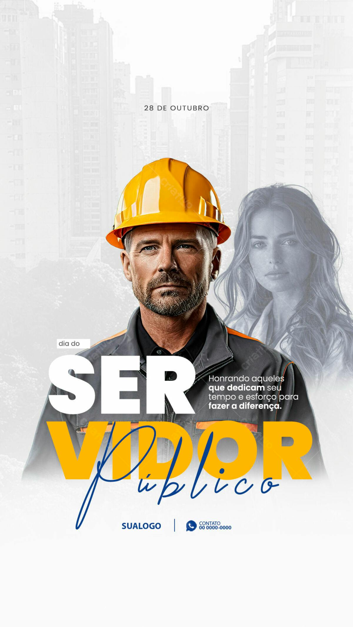 Flyer Dia do Servidor Público PSD Editável
