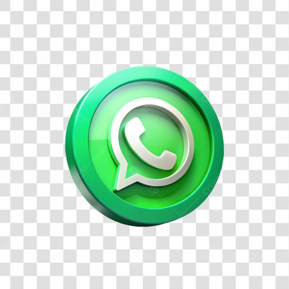 Ícone Whatsapp Elemento 3D Png Ia