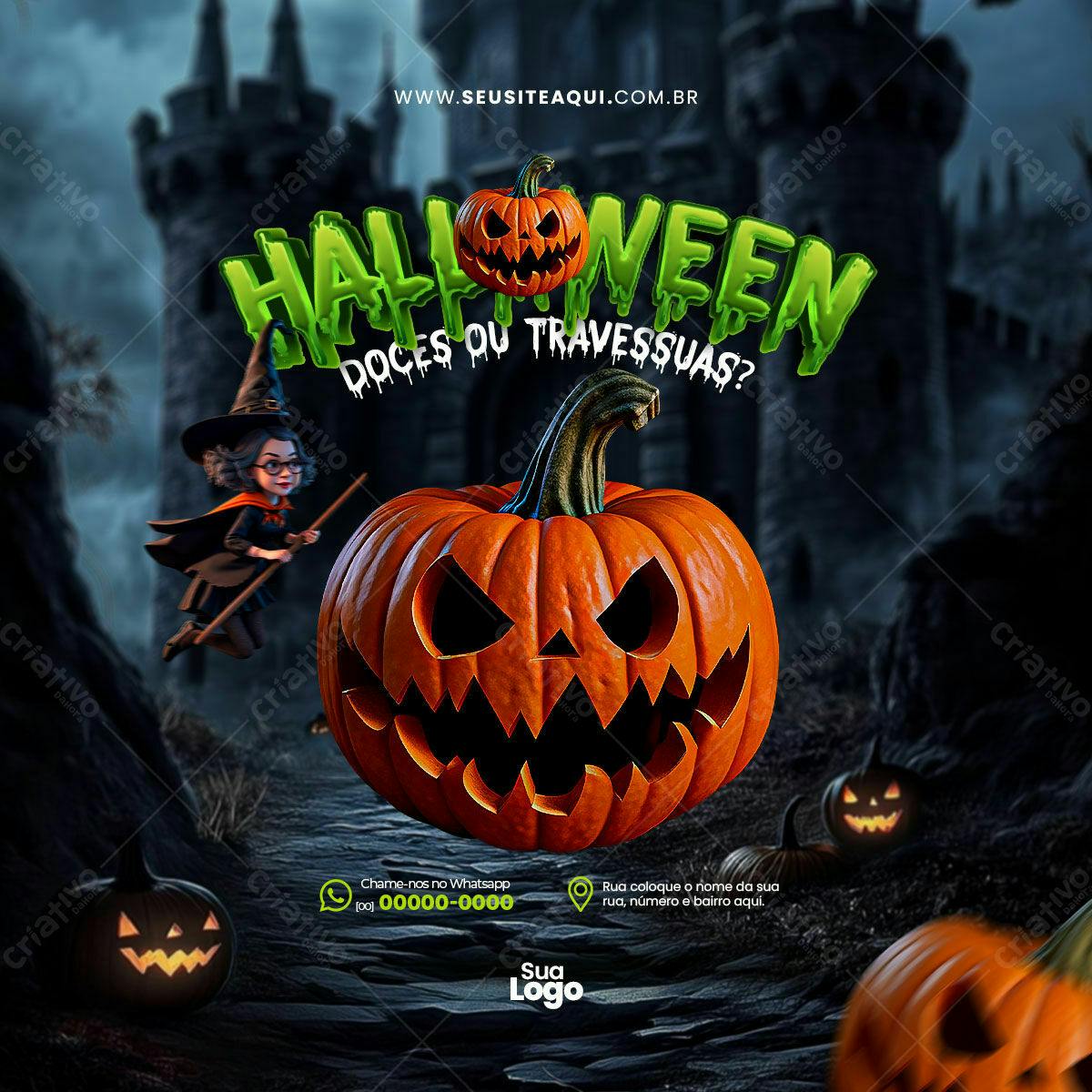 Flyer Halloween PSD Editável