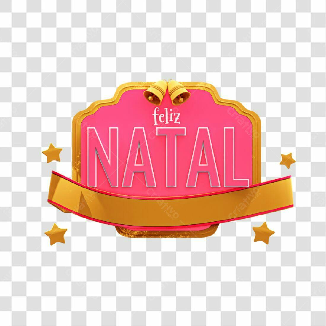 Selo Feliz Natal PNG com fundo transparente