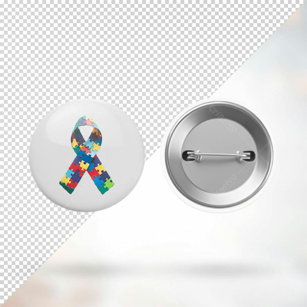 Mockup Boton Button Broche Botton 3D Render Totalmente Editavel Psd