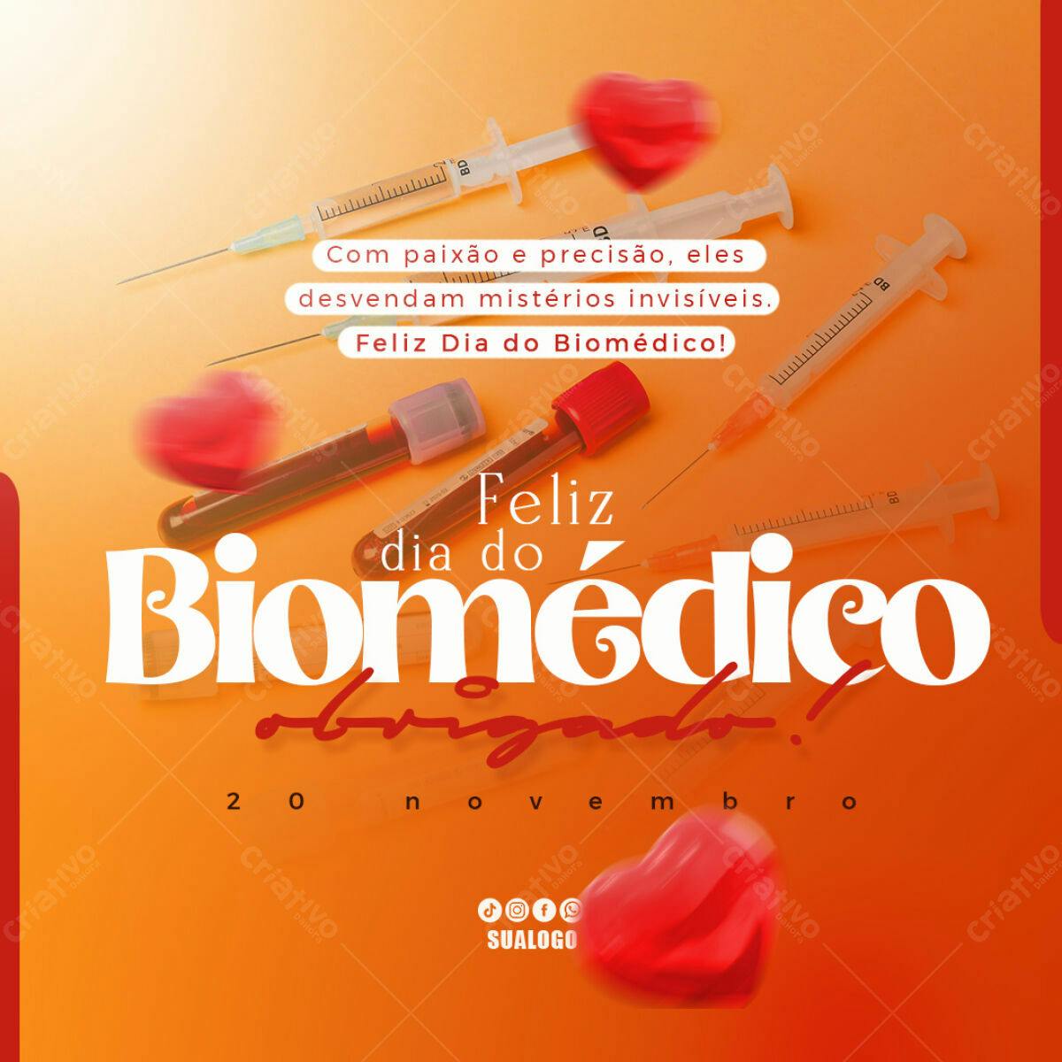 Postagem Dia do Biomédico PSD Editável