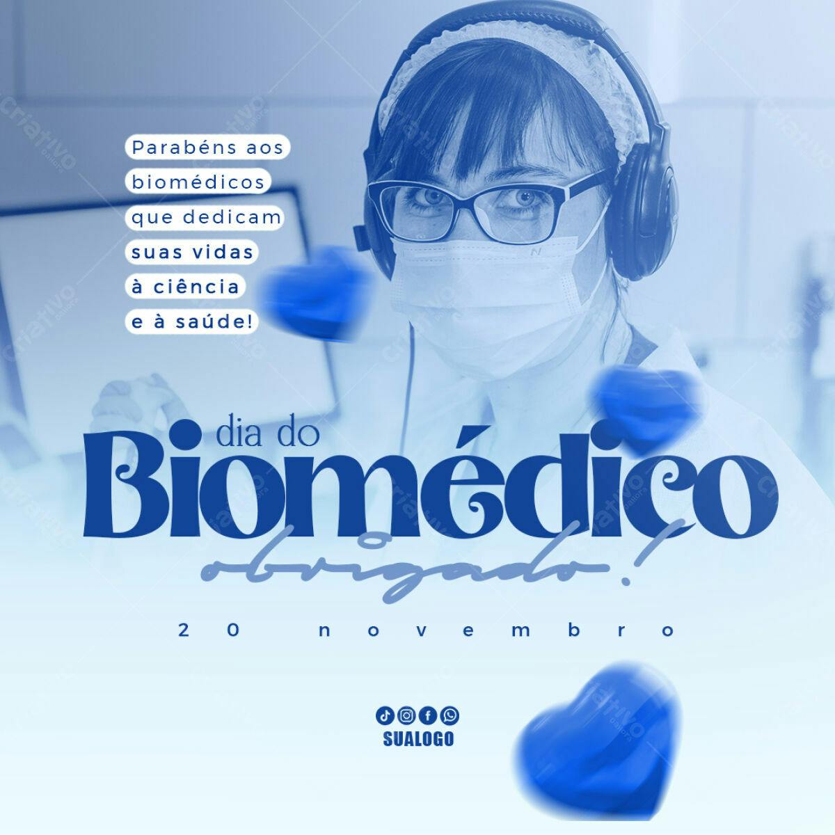 Post para Dia do Biomédico PSD Editável