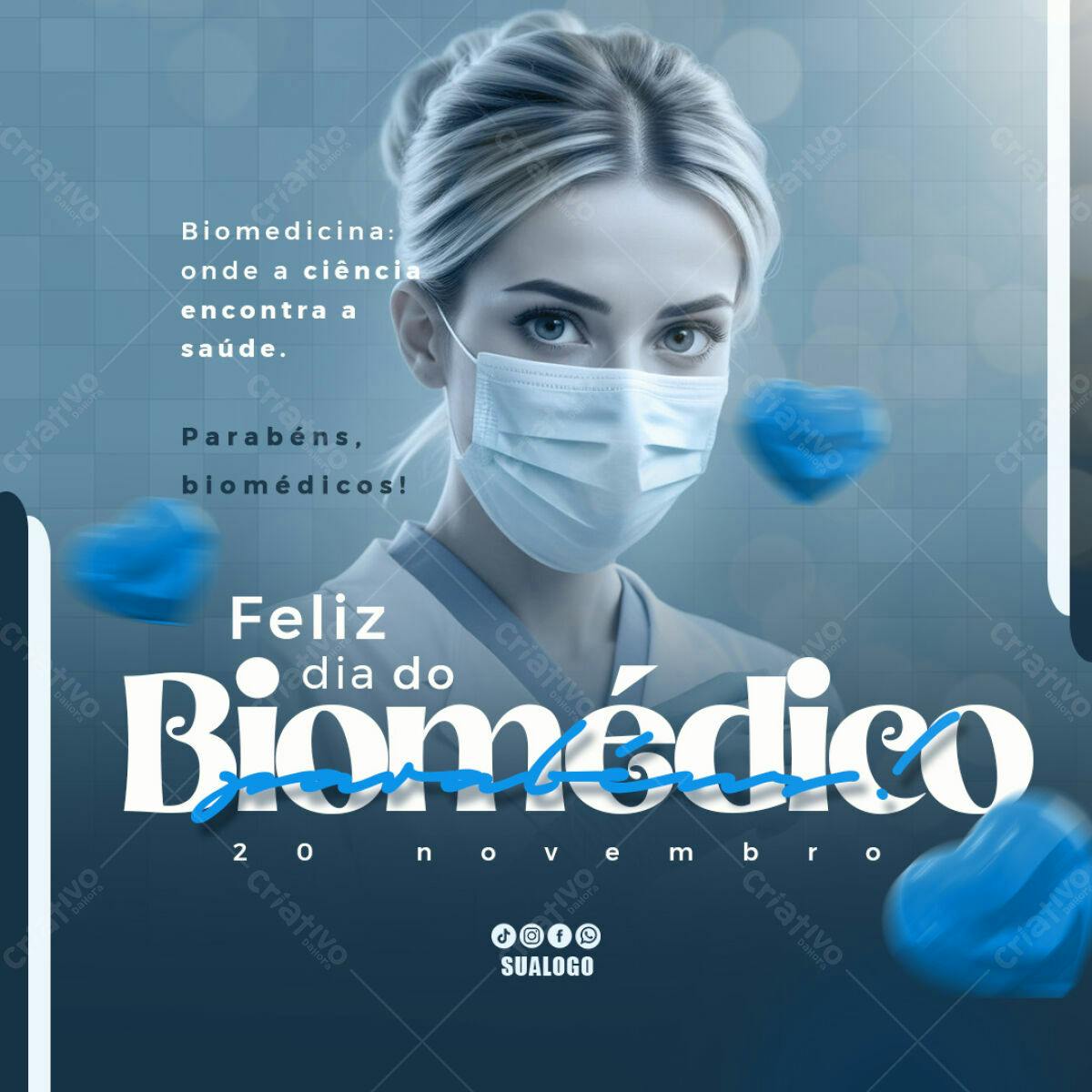 Postagem Dia do Biomédico PSD Editável