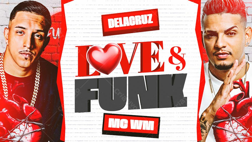 Flyer Thumb Capa Cd Banner Youtube Love E Funk Mc Wm E Delacruz Psd Editável