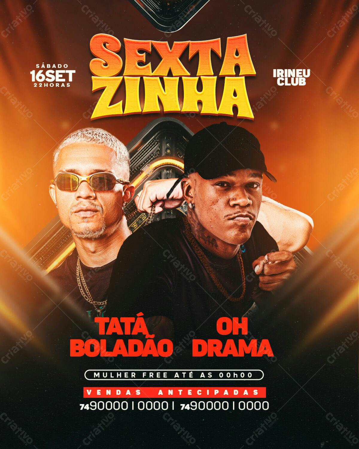 Flyer Festa Sexta Zinha PSD Editável