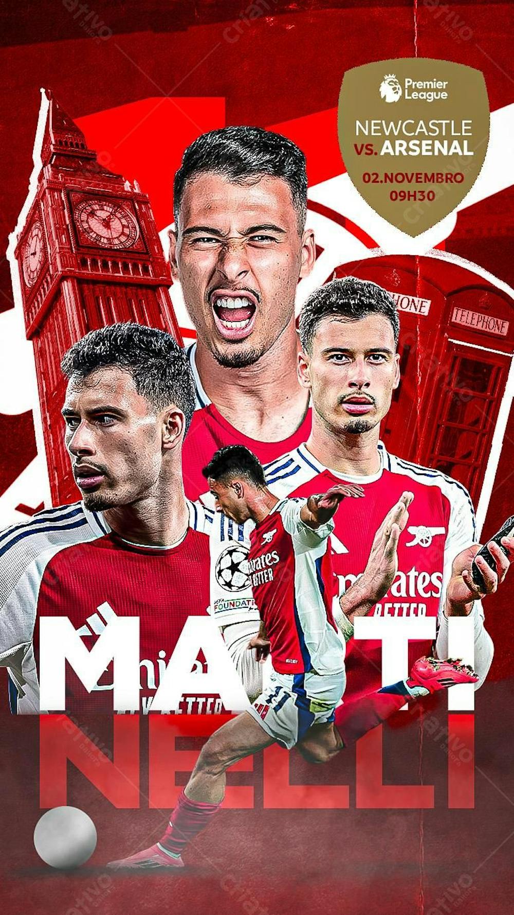 Flyer Matchday Martinelli Arsenal