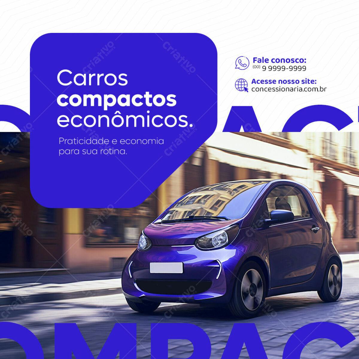 Postagem carros compactos PSD Editável