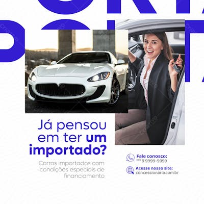 Concessionária Importados Feed Psd Editável