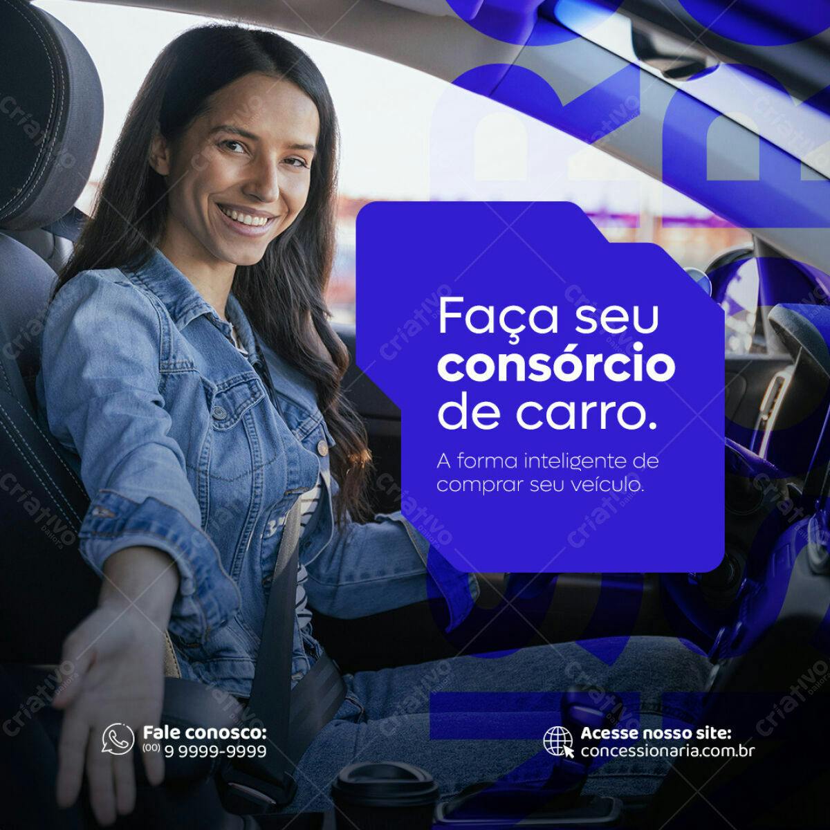 Post para Consórcio de Carro PSD Editável