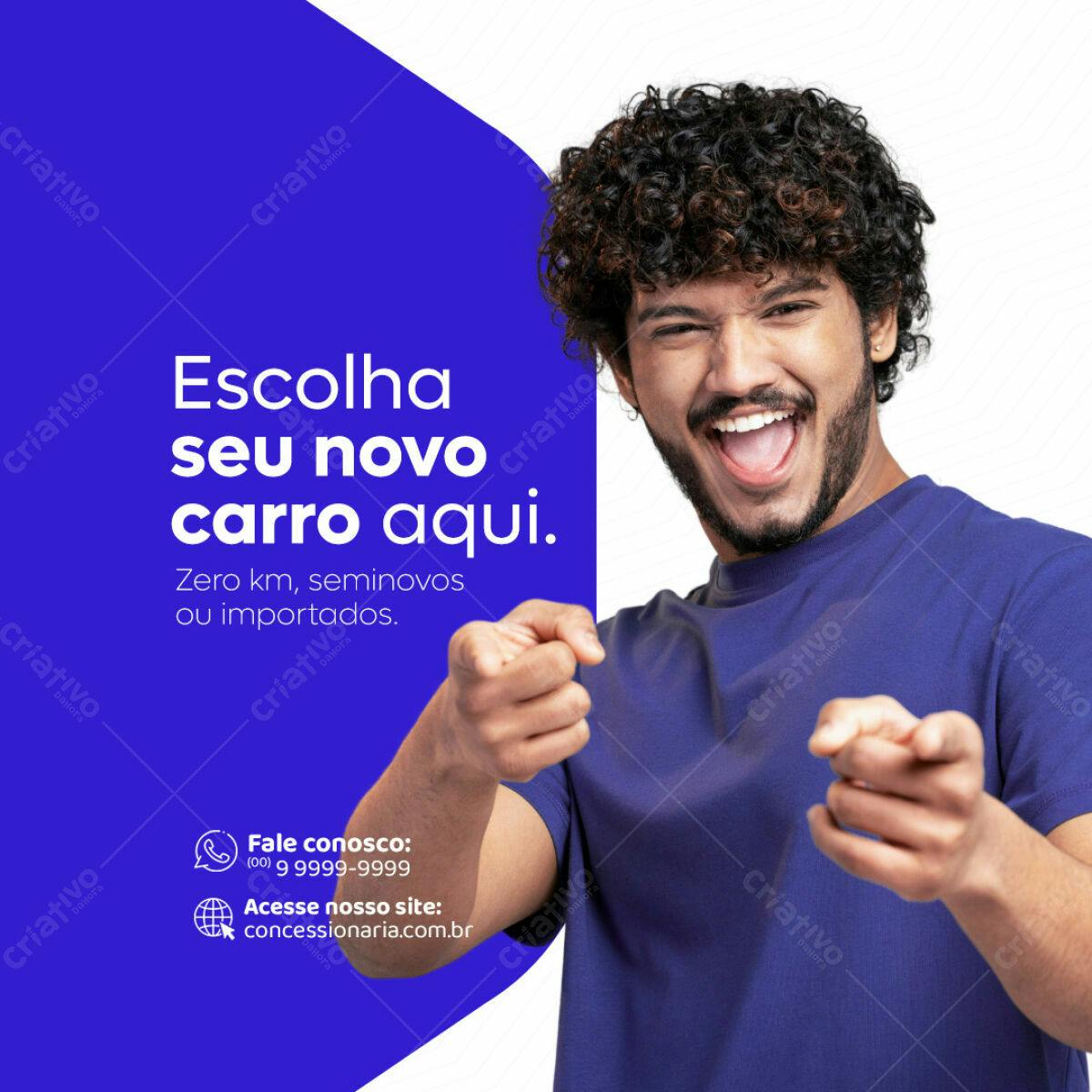 Postagem para Concessionária de Carros PSD Editável