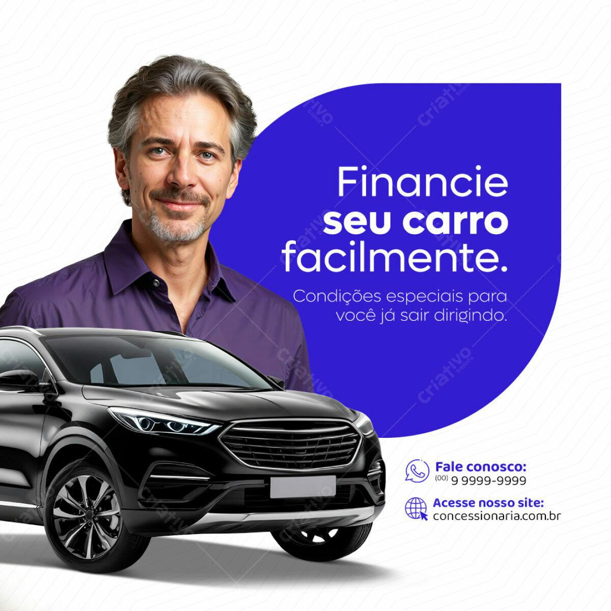 Post para Financiamento de Carro PSD Editável