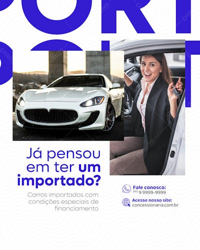 Concessionária Importados Social Media Feed Psd Editável