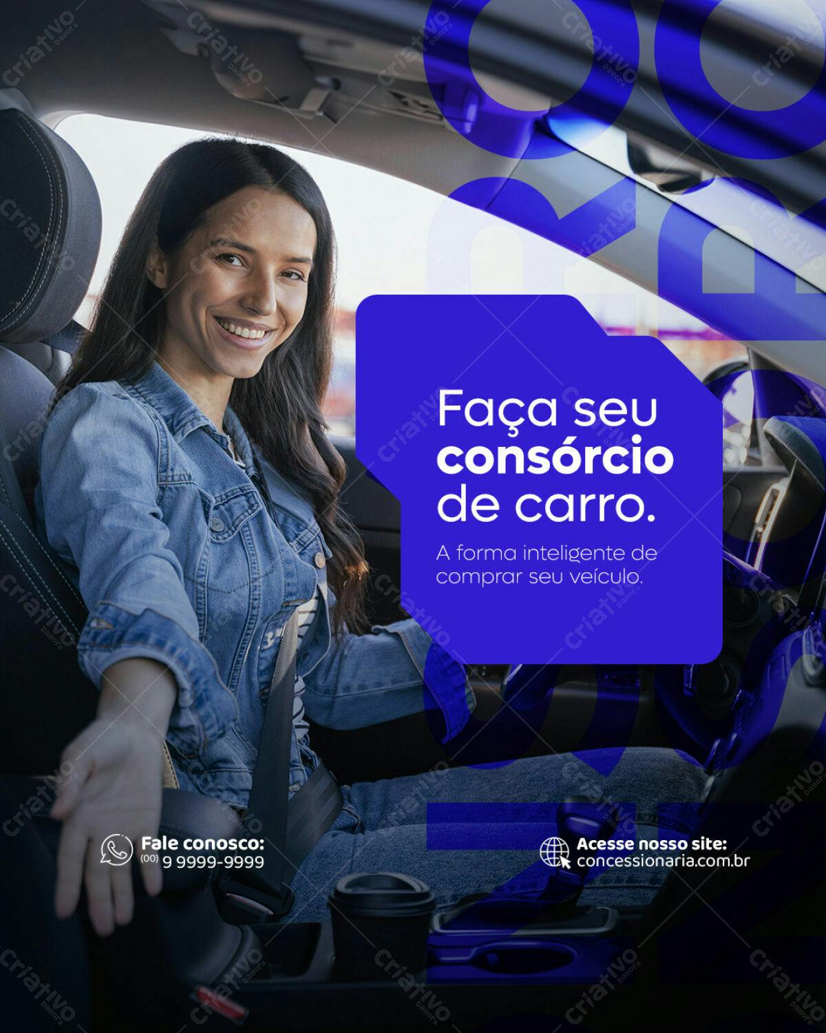 Post para Consórcio de Carro PSD Editável