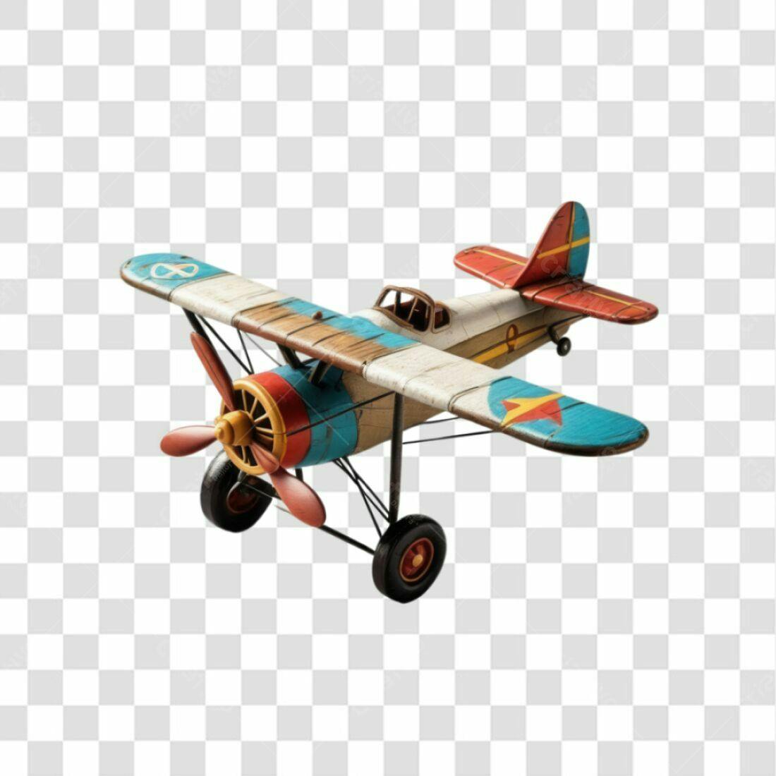 Icone Avião Vintage PNG com fundo transparente