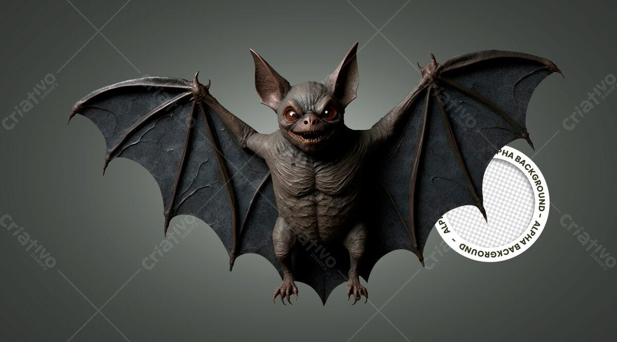 PSD Morcego para Halloween PSD Editável