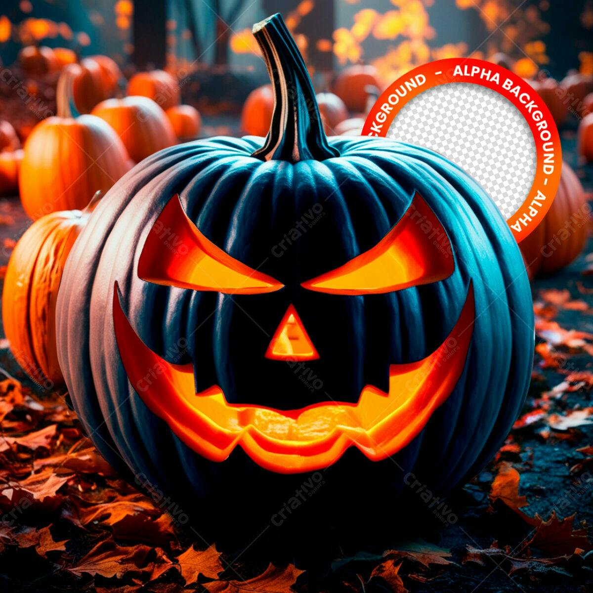 Background Halloween Abóbora PSD Editável