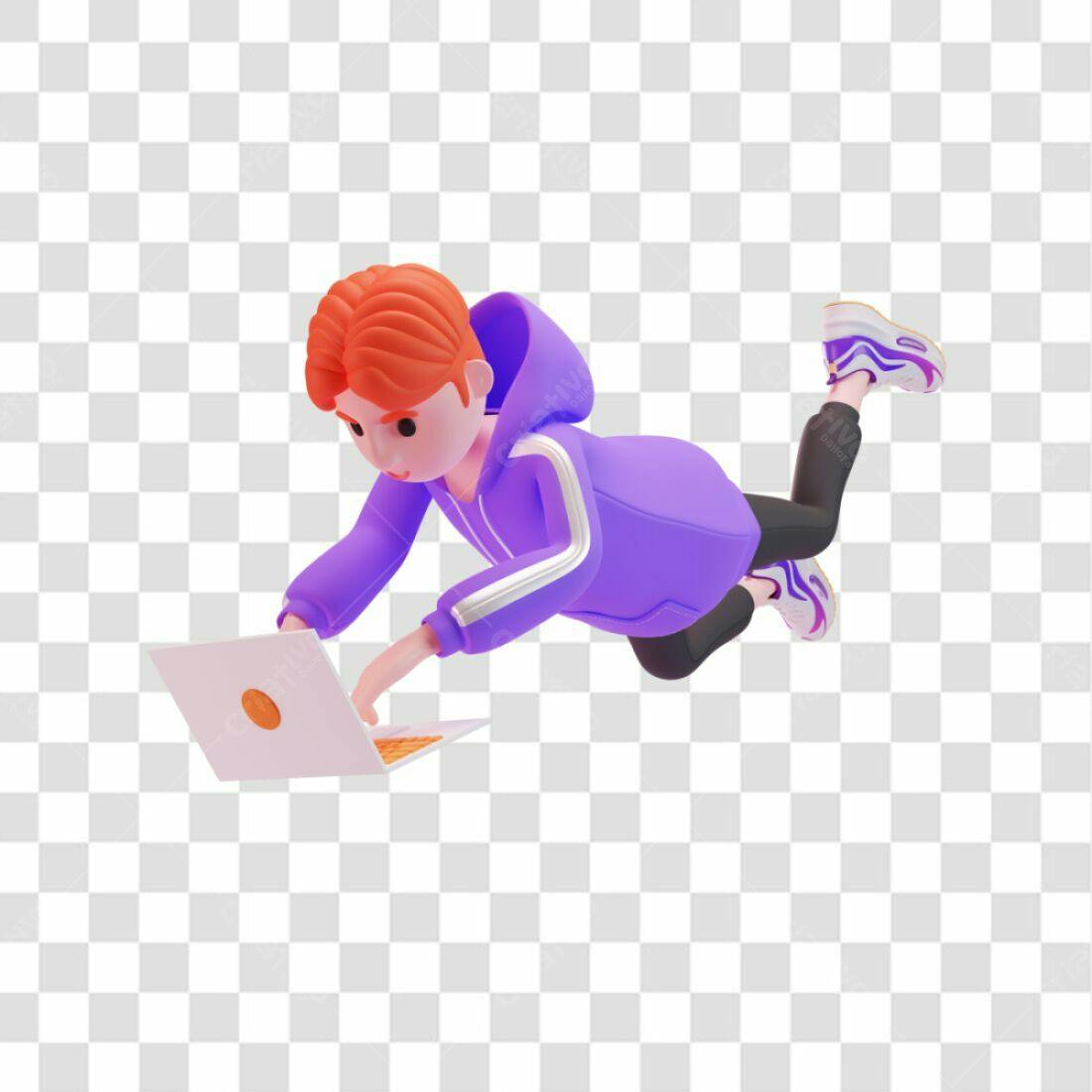 Icone rapaz com notebook PNG com fundo transparente
