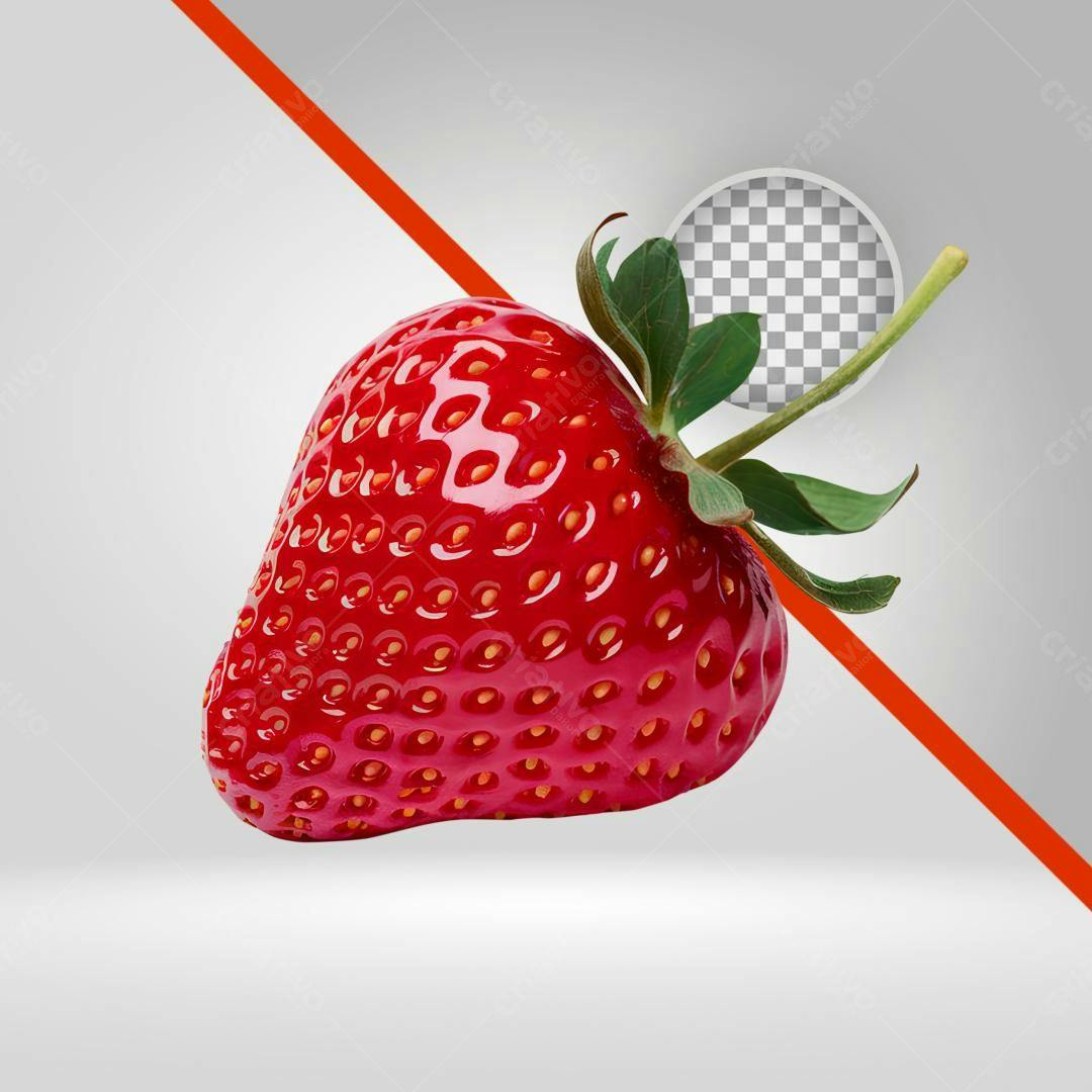 Icone Morango Vermelho PNG com fundo transparente