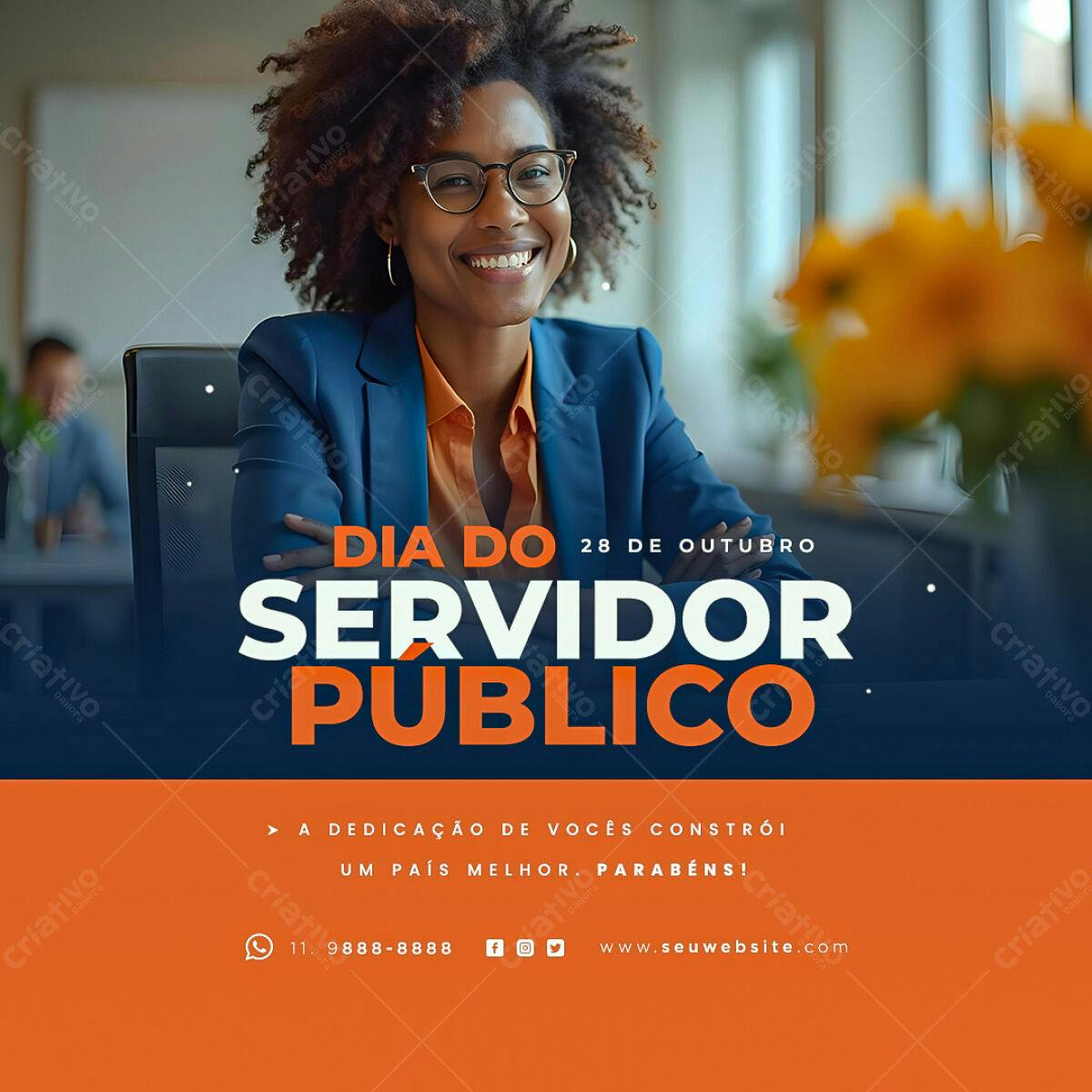 Postagem Dia do Servidor Público PSD Editável