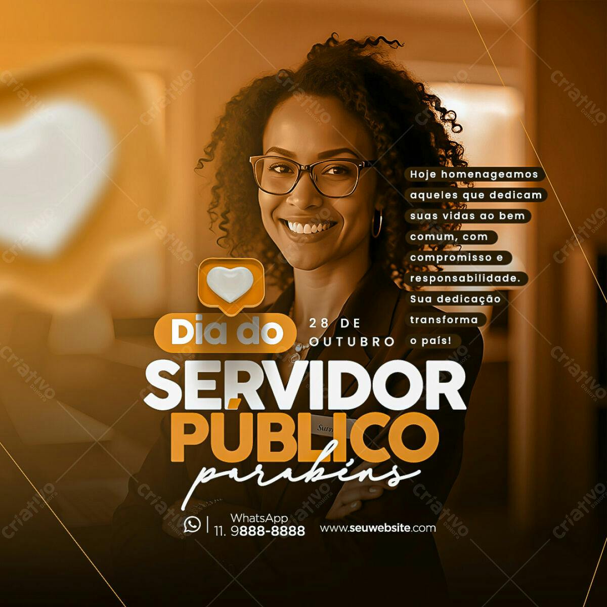 Postagem Dia do Servidor Público PSD Editável