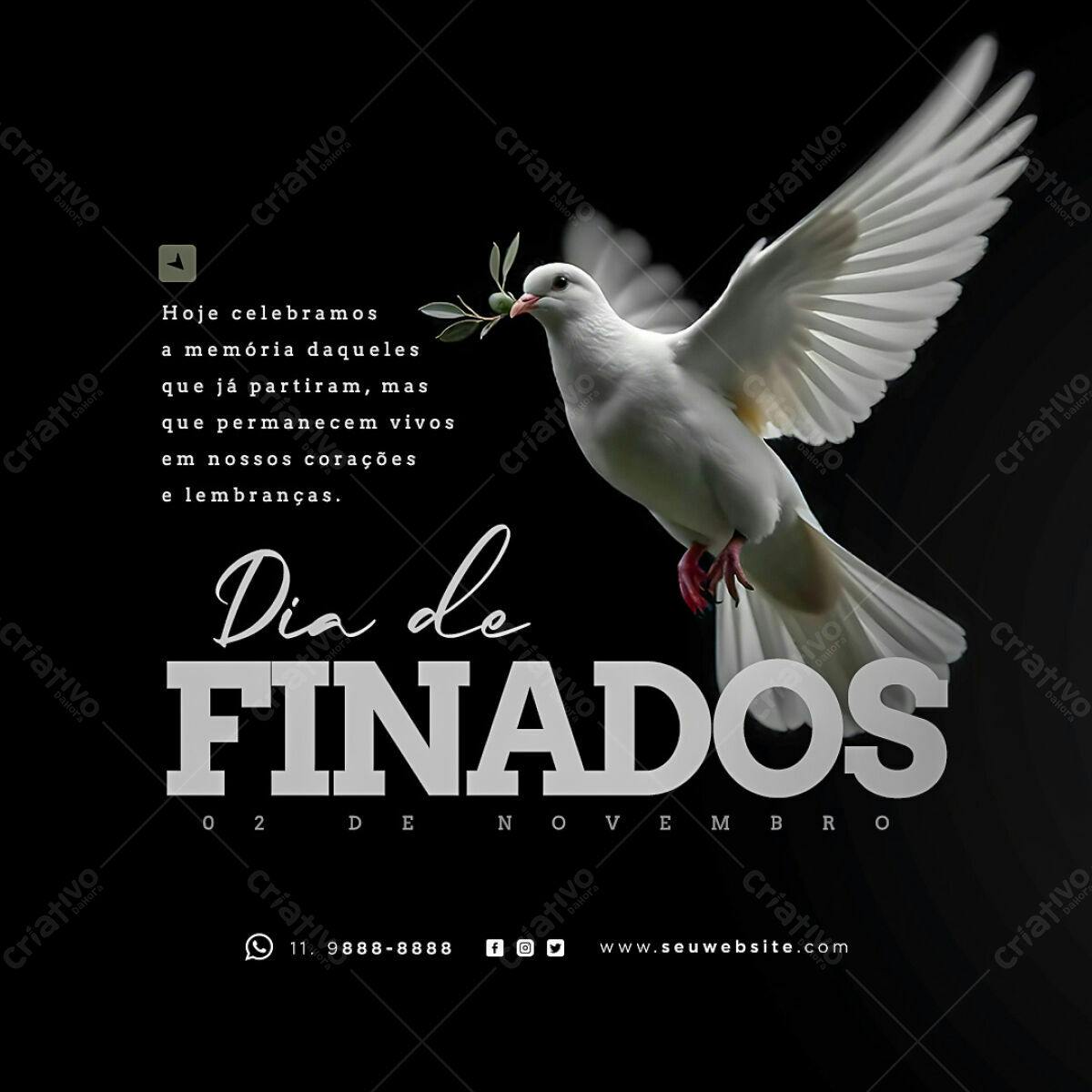 Flyer Dia de Finados PSD Editável